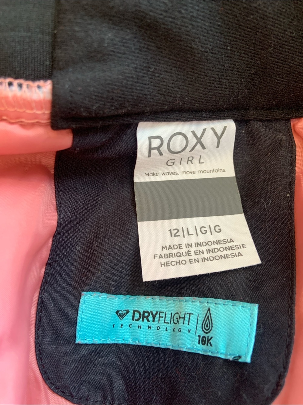 Roxy Pink Snow Pants with Boot Gaiters - Picture 9 of 13